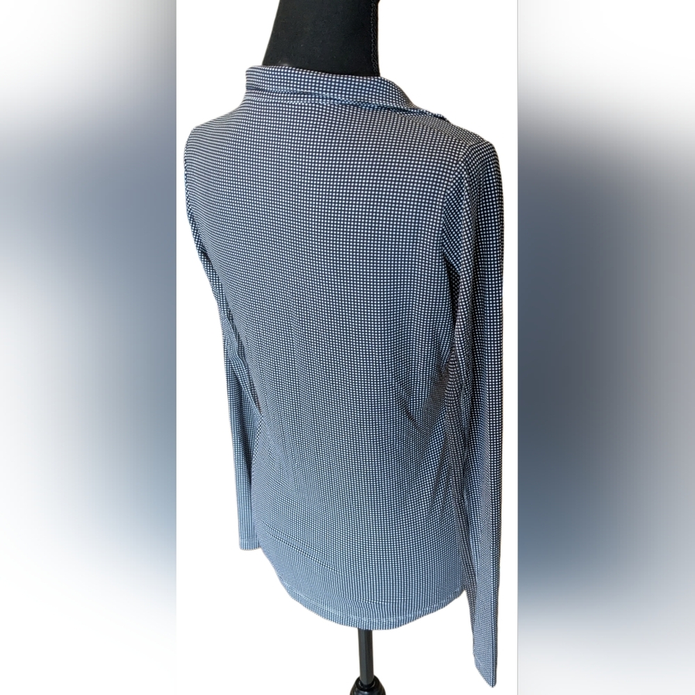 Ibkul Mini Check Mock Neck Top - Picture 5 of 12